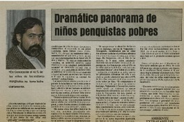 Dramático panorama de niños penquistas pobres : [entrevistas]