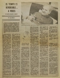El tiempo es reversible... a veces.