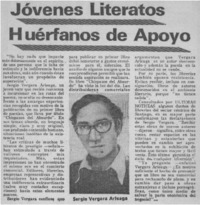 Jóvenes literatos huérfanos de apoyo.