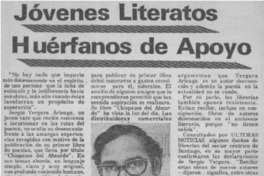 Jóvenes literatos huérfanos de apoyo.