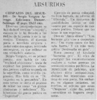 Chispazos del absurdo.