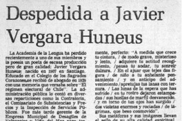 Despedida a Javier Vergara Huneeus