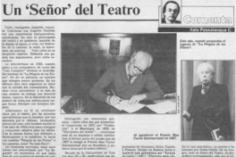 Un "señor" del teatro