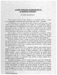 Javier Vergara Huneeus en la academia chilena