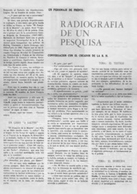 Radiografía de un pesquisa : [entrevistas]