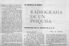 Radiografía de un pesquisa : [entrevistas]