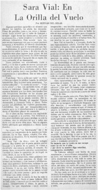 Sara Vial: en la orilla del vuelo