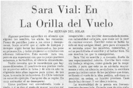 Sara Vial: en la orilla del vuelo