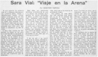 Sara Vial: "viaje en la arena"