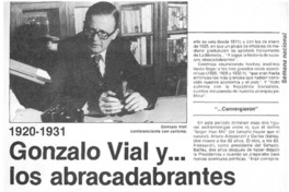 Gonzalo Vial y... los abracadabrantes sucesos de un periódo