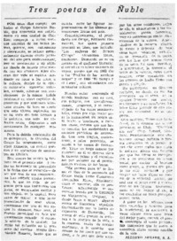 Tres poetas de Ñuble