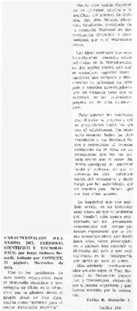 Caracterización del exodo del personal científico y tecnológico