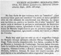 Vicente Huidobro, biografía emotiva.