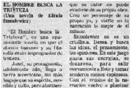 El hombre busca la tristeza