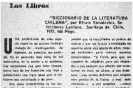 Diccionario de la Literatura Chilena
