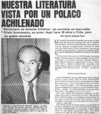 Nuestra literatura vista por un polaco achilenado
