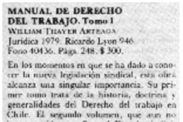 Manual de Derecho del Trabajo.