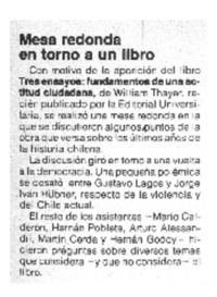 Mesa redonda en torno a un libro.