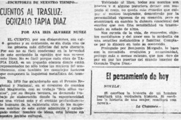 Cuentos al trasluz: Gonzalo Tapia Díaz
