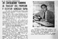 En circulo "Cuentos al trasluz" del profesor y escritor Gonzalo Tapia.