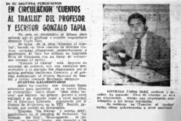 En circulo "Cuentos al trasluz" del profesor y escritor Gonzalo Tapia.