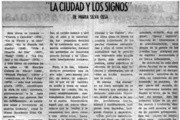 "La ciudad y los signos"