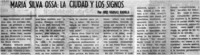 María Silva Ossa: la ciudad y los signos
