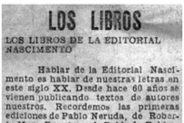 Los libros de la editorial Nascimento