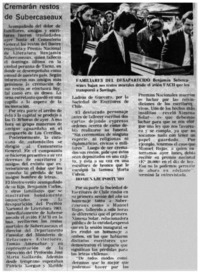 Cremarán restos de Subercaseaux.