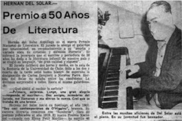 Premio a 50 años de literatura : [entrevistas]