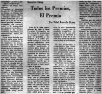 Todos los premios, el premio