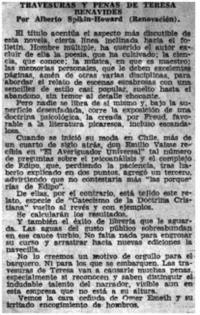 Travesuras y penas de Teresa Benavides.