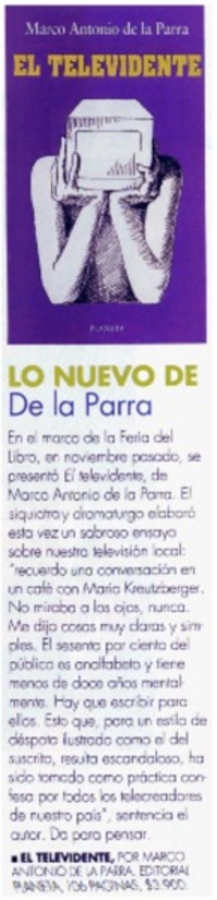 Lo nuevo de De la Parra.