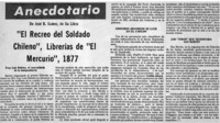 "El recreo del soldado chileno" de "El mercurio", 1877.