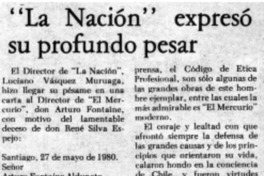 "La Nación" expresó su profundo pesar