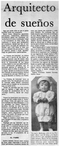 Arquitecto de sueños.