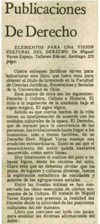 Elementos para una visión cultural del derecho.