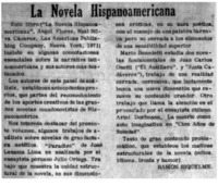 La novela hispanoamericana