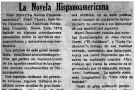 La novela hispanoamericana