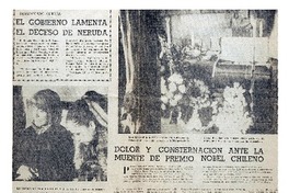 Dolor y consternación ante la muerte del Premio Nobel chileno.
