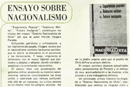 Ensayo sobre nacionalismo.
