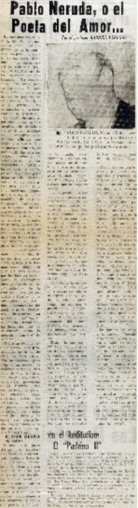 Pablo Neruda, o el poeta del amor --