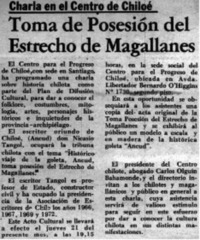 Toma de poesesión del Estrecho de Magallanes.