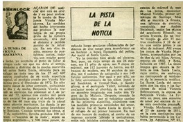 La tumba de Vicuña Mackenna