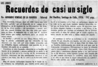Recuerdos de casi un siglo