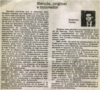 Neruda, originalidad e innovador