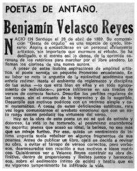 Benjamín Velasco Reyes.