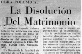La disolución del matrimonio.