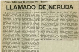 Llamado de Neruda