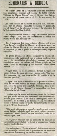 Homenajes a Neruda.